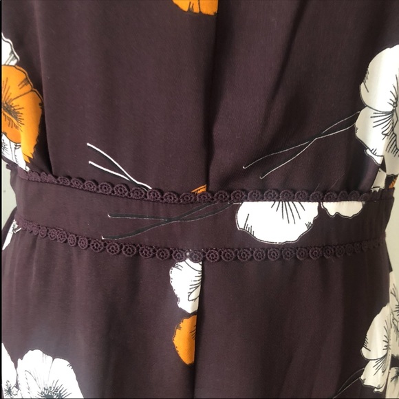 Cupcakes and cashmere floral jumpsuit brown medium - Picture 3 of 15